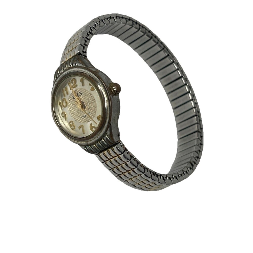 Citizens Group Women's Vintage Mixed Metal Watch Stretch Band Needs Battery